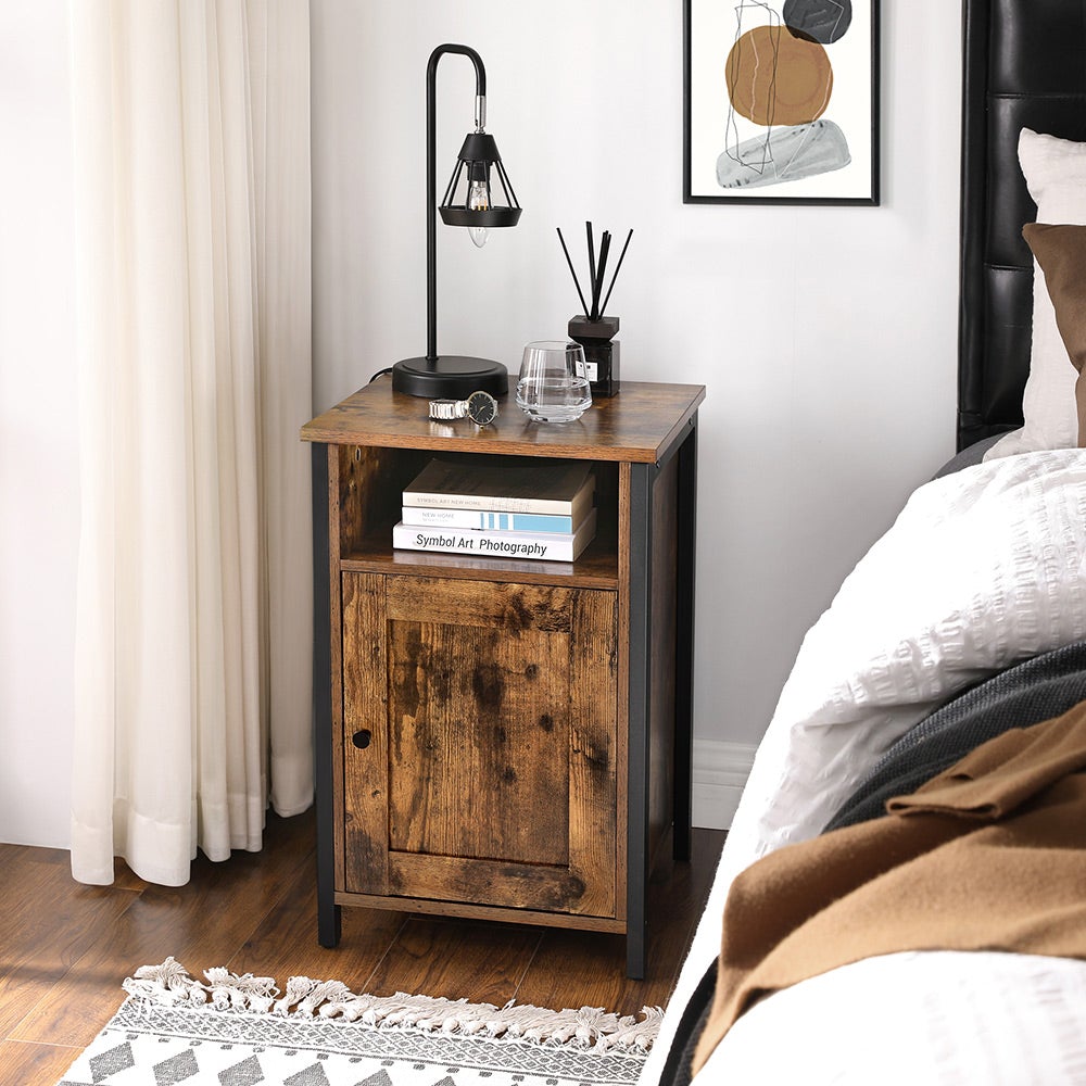 Adjustable Shelf Bedside Table