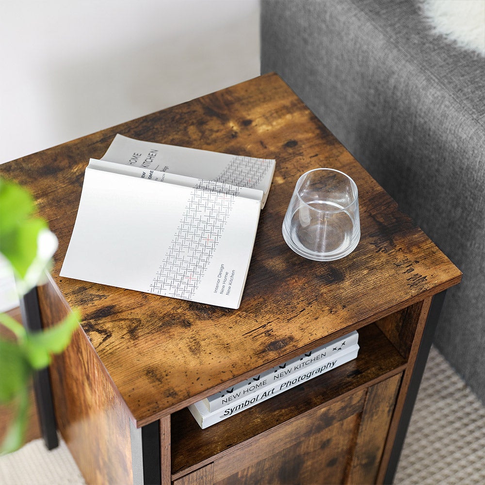 Adjustable Shelf Bedside Table