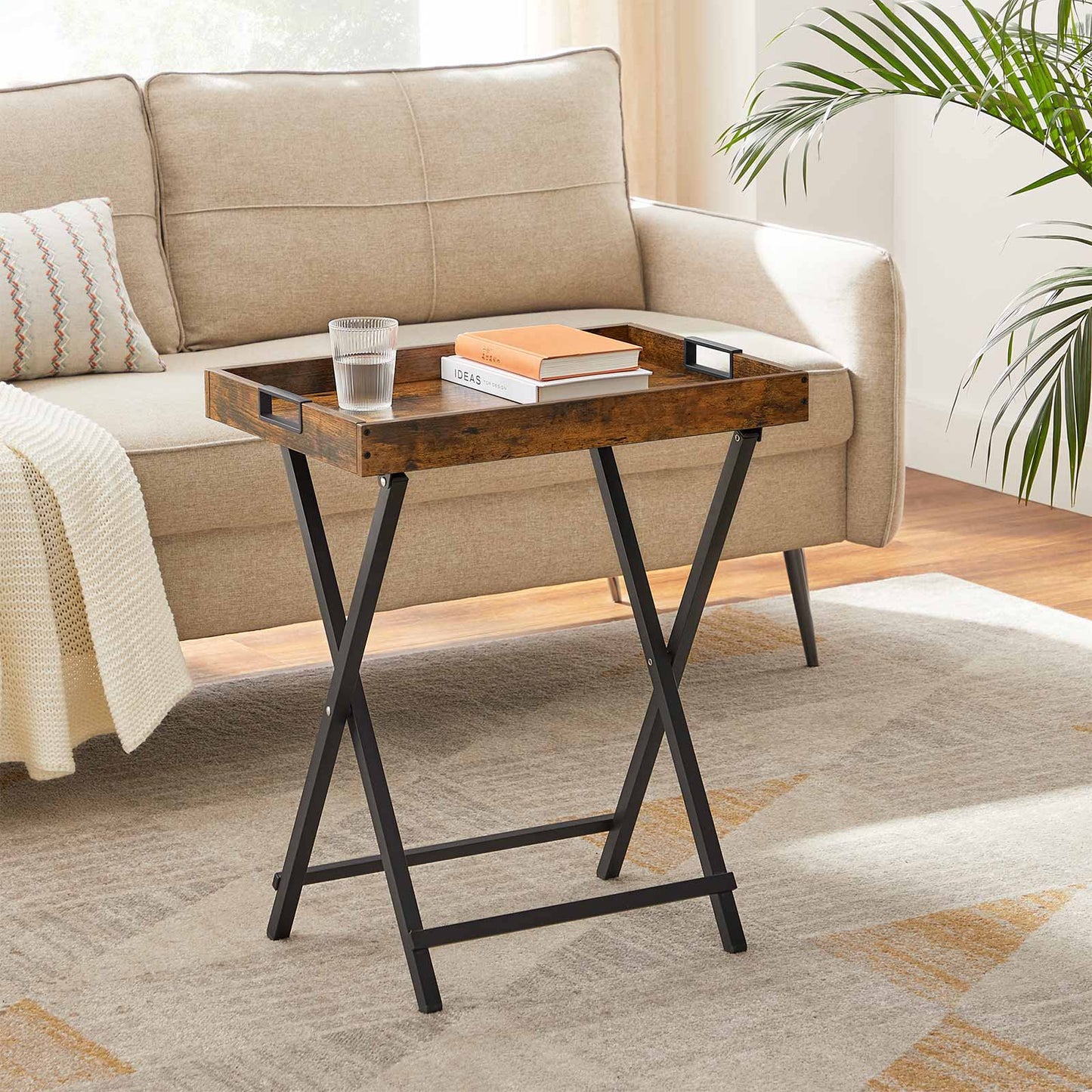 Side Table with Removable Serving Tray