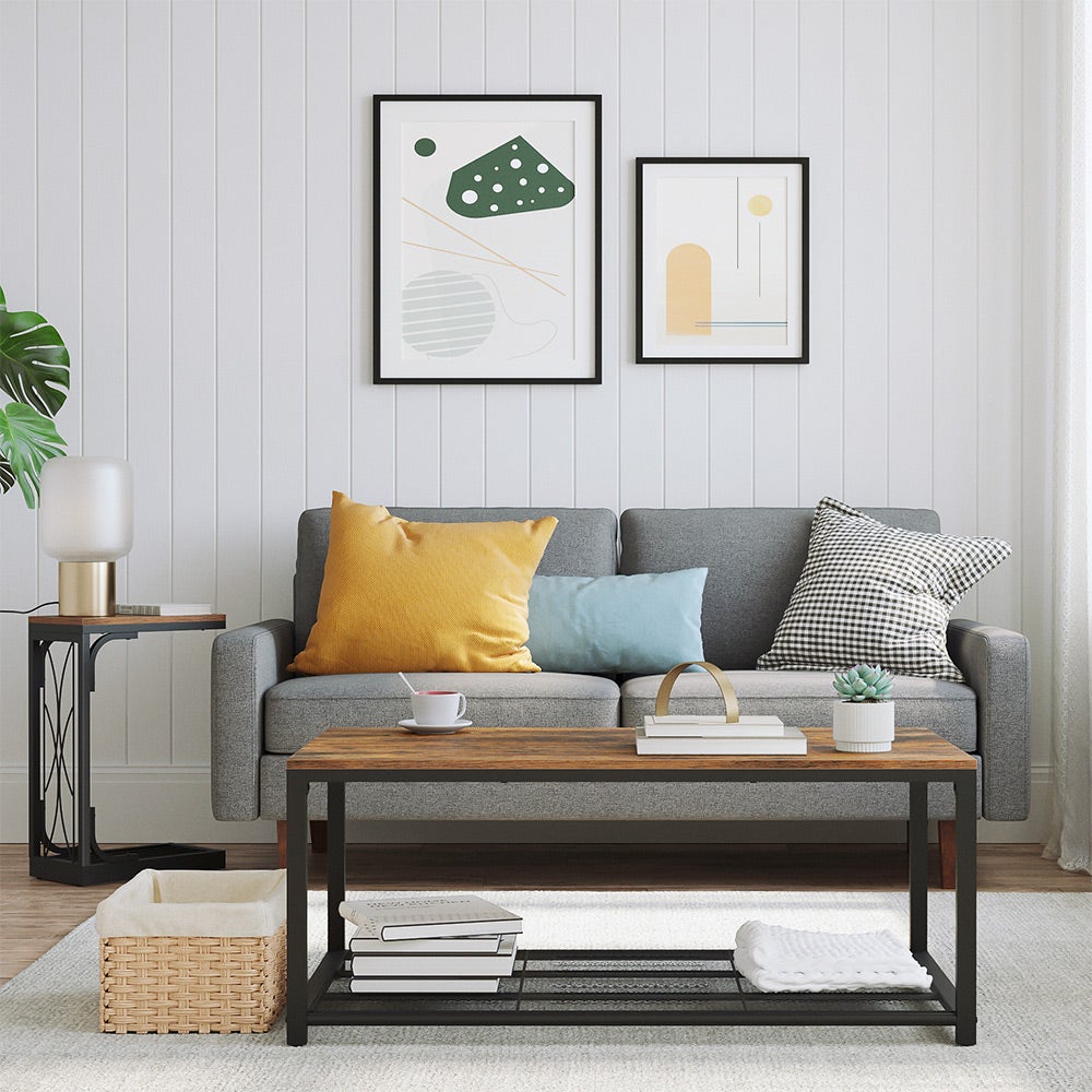 Industrial Snack Table for Living Room