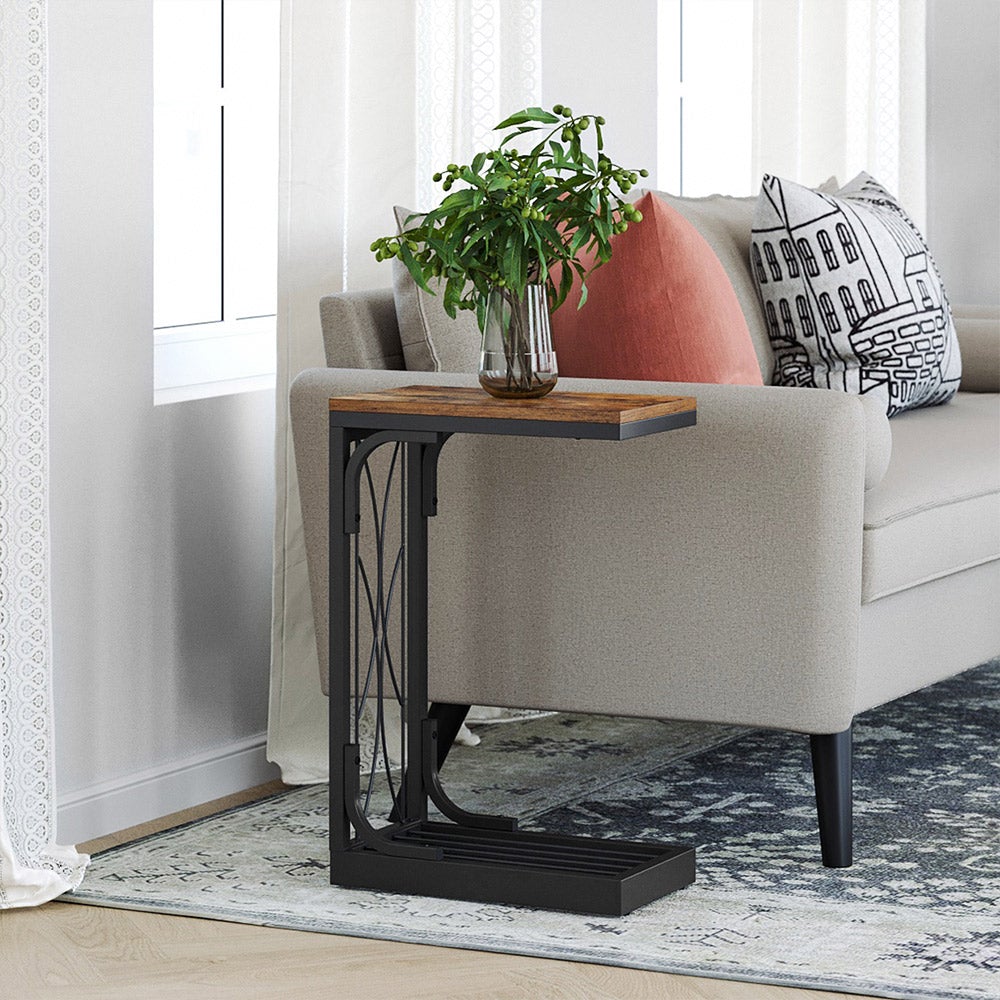 Industrial Snack Table for Living Room