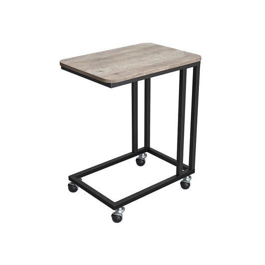 C Shaped Snack Table with Metal Frame