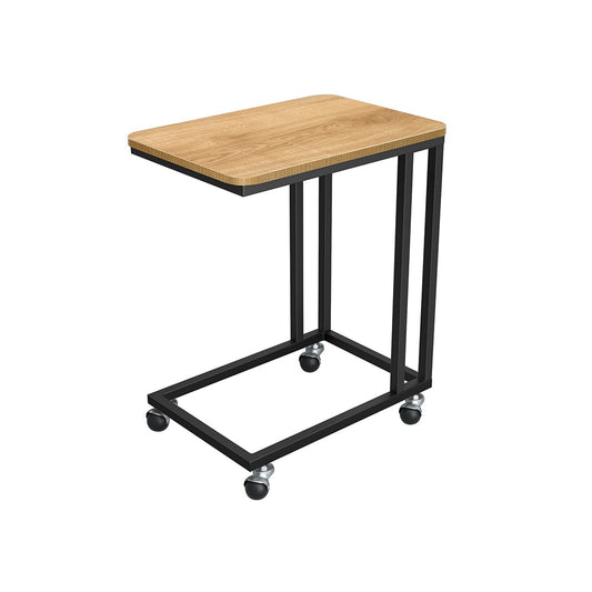 C Shaped Snack Table with Metal Frame