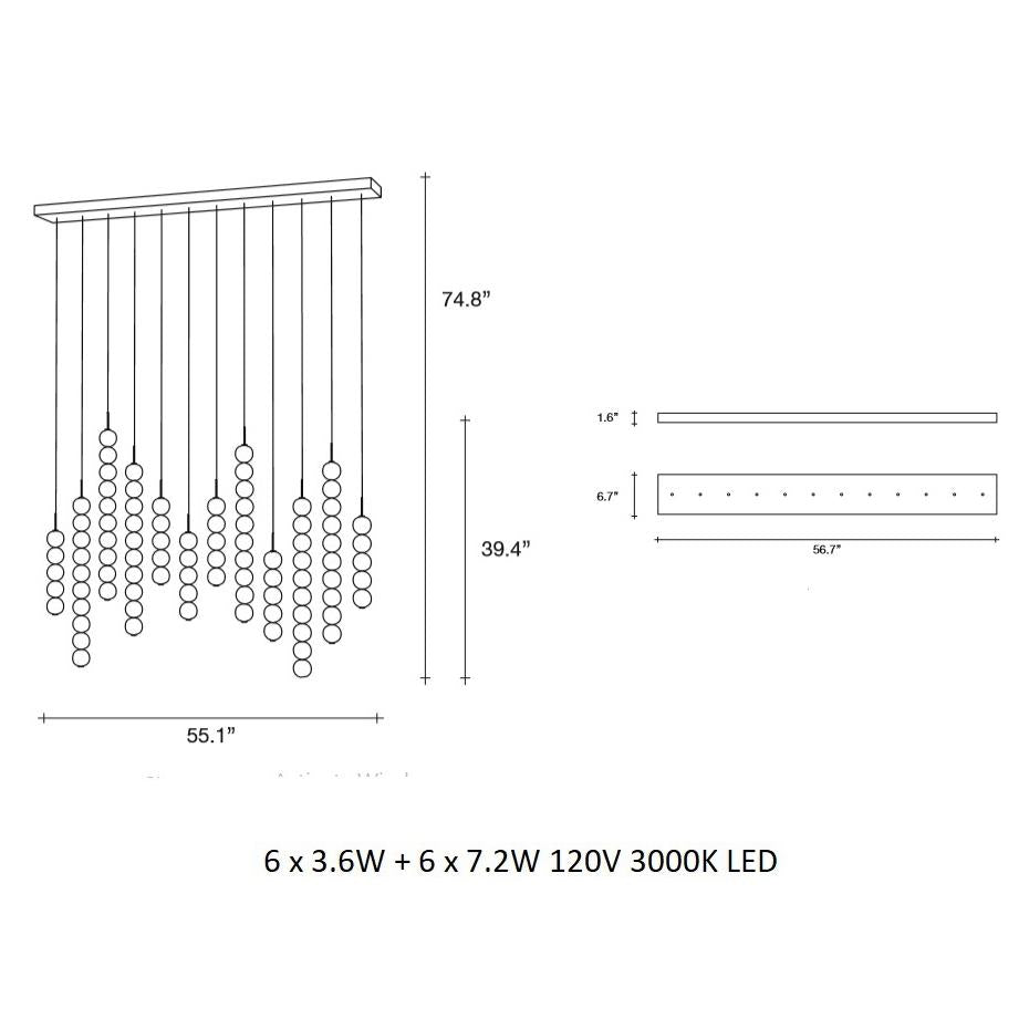 Abacus Linear LED Suspension Light