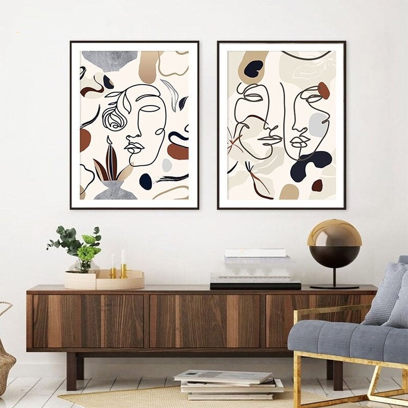 Faces in the Abstract Canvas Print