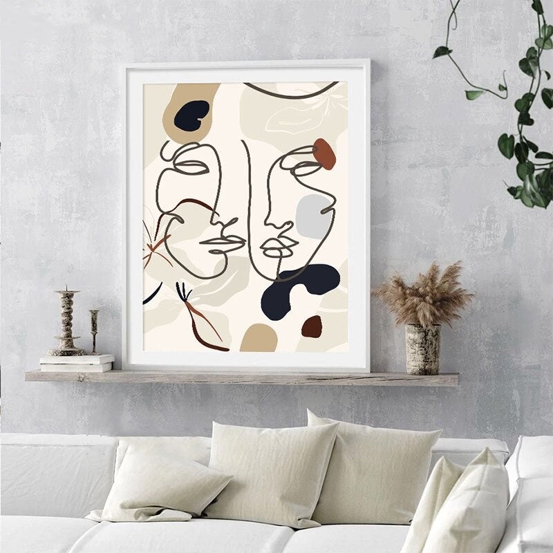 Faces in the Abstract Canvas Print