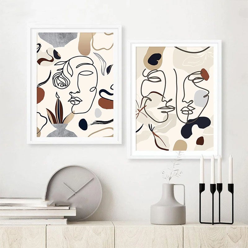 Faces in the Abstract Canvas Print