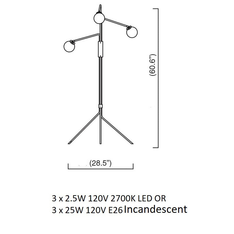 Array Opal Floor Lamp