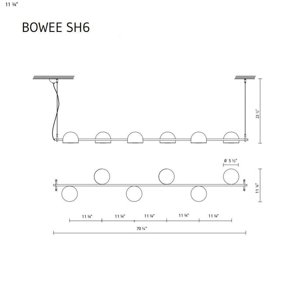 Bowee Linear Pendant Light