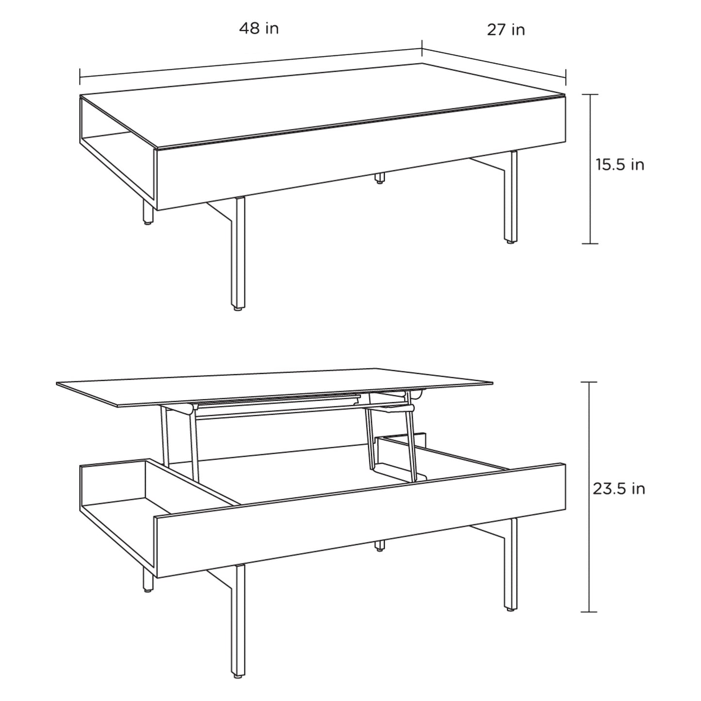 Reveal Lift Coffee Table