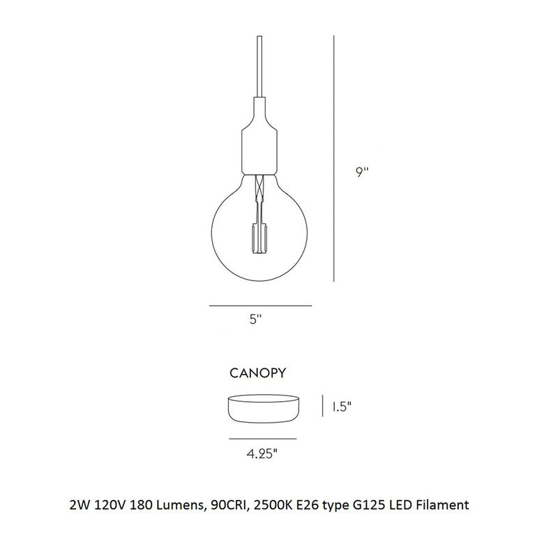 Beige-Green E27 Pendant Light - OPEN BOX