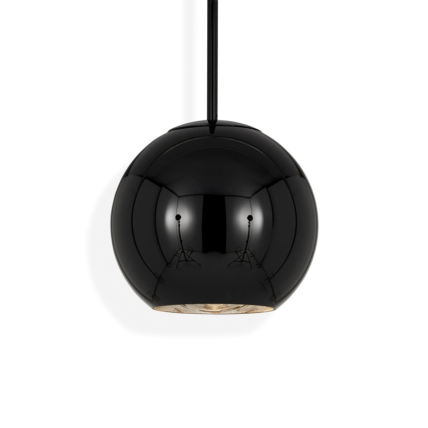 Black / Small: 9.8 in diameter Copper Round Pendant Light - OPEN BOX