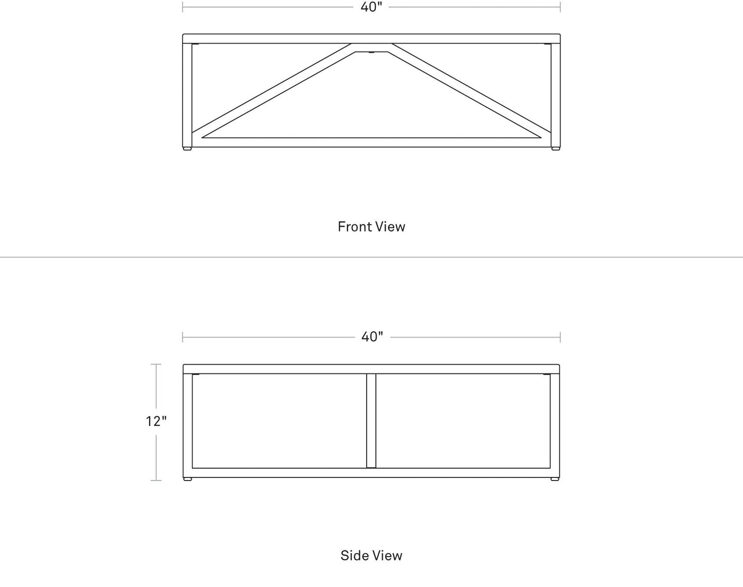 Strut Outdoor Square Coffee Table