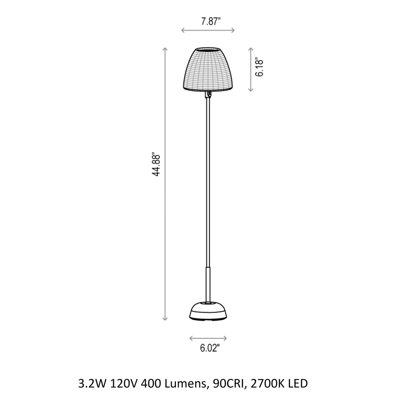 Atticus Battery Operated Outdoor Floor Lamp