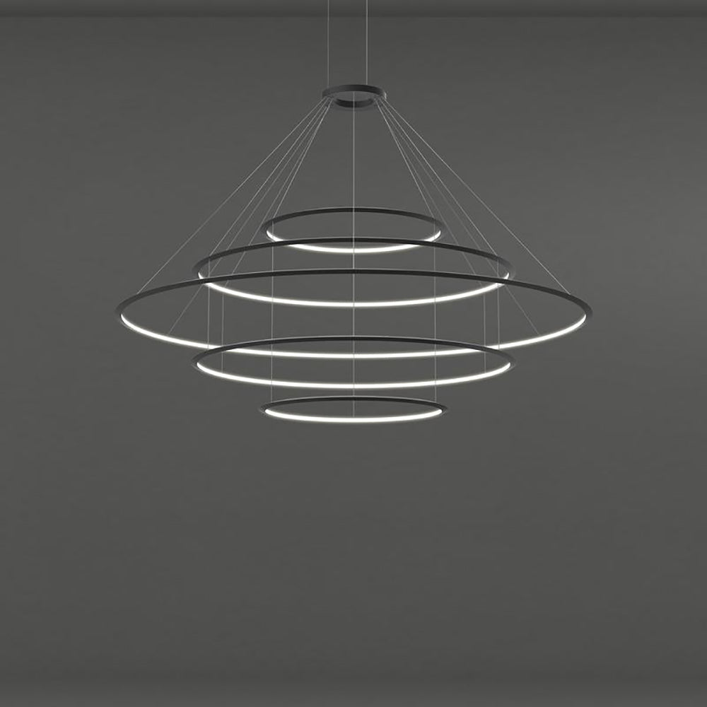 Circular Five Ring Pendant Light