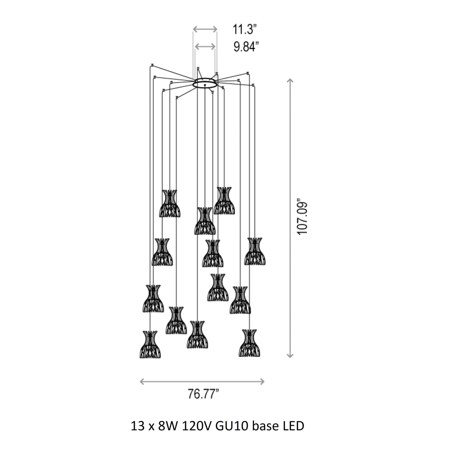 Domita Multiple Canopy Pendant Light