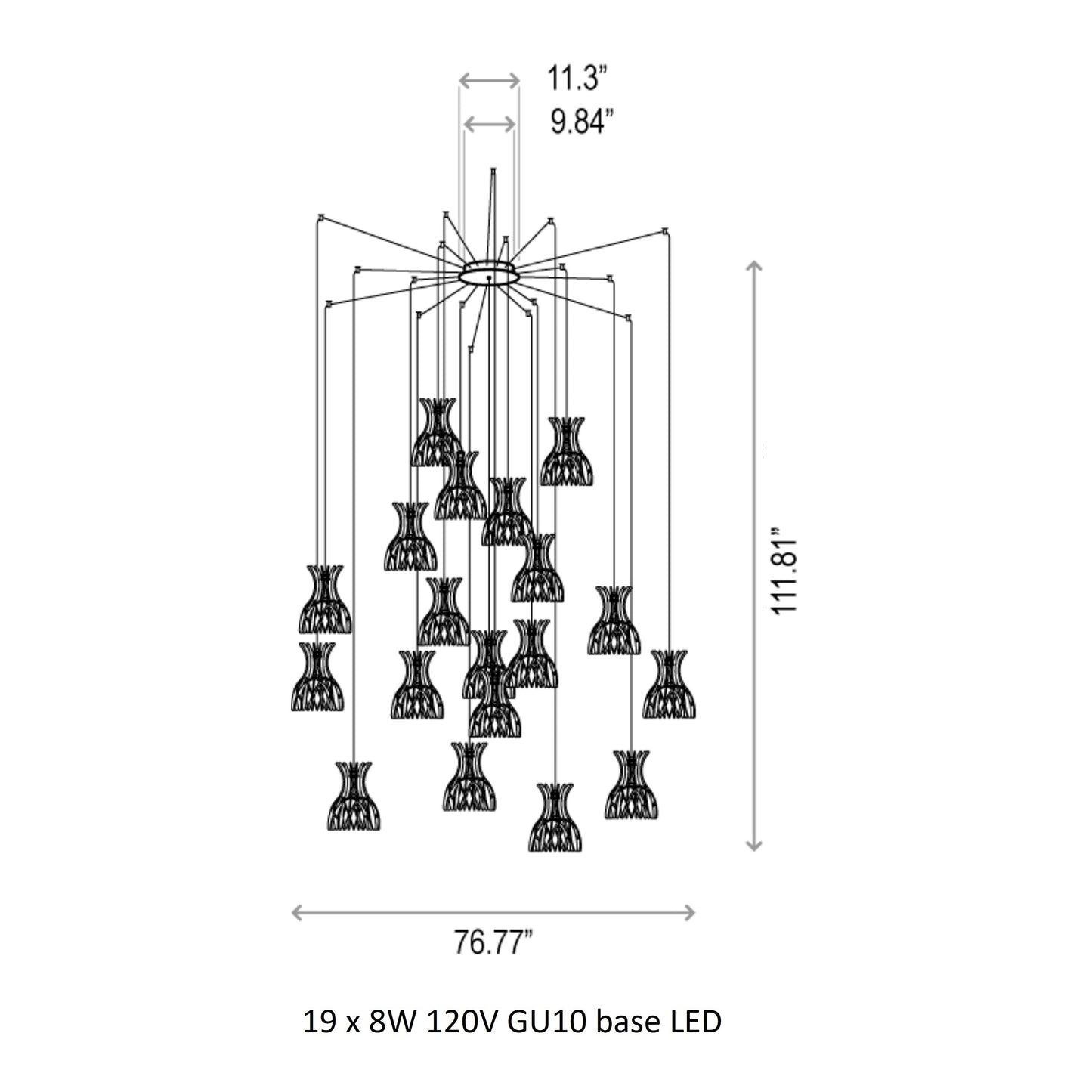 Domita Multiple Canopy Pendant Light