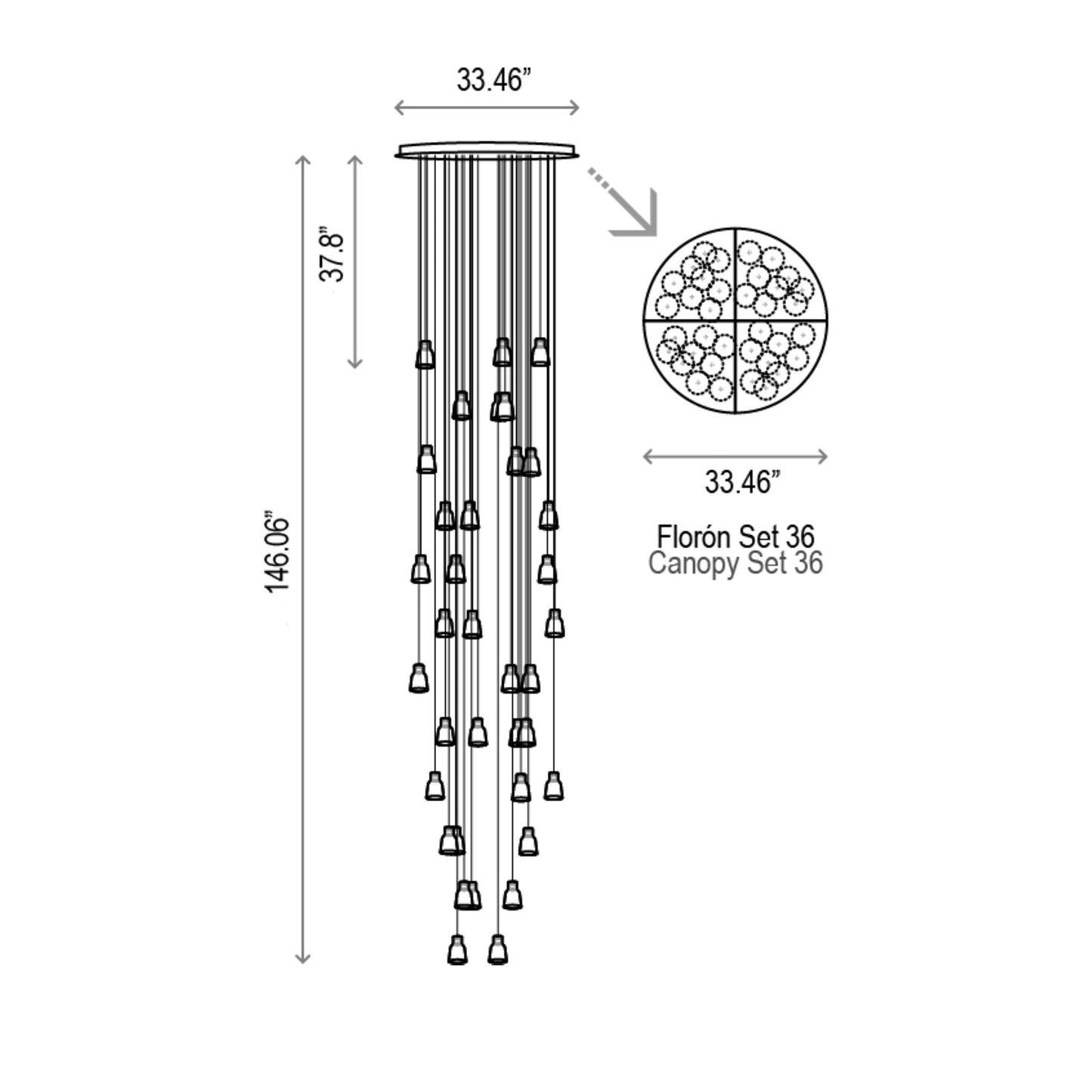 Drip Multi Light Pendant Light