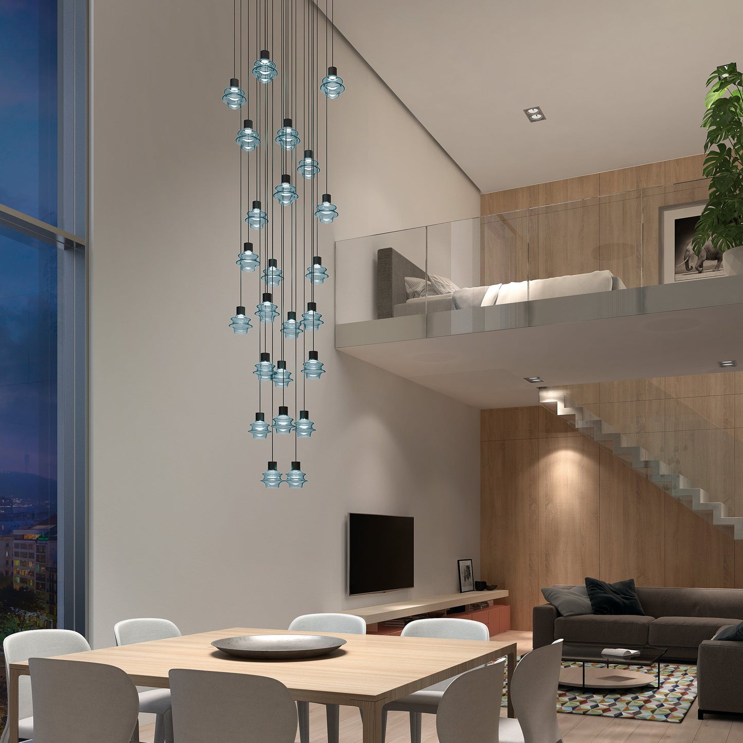 Drop Multi Light Pendant Light