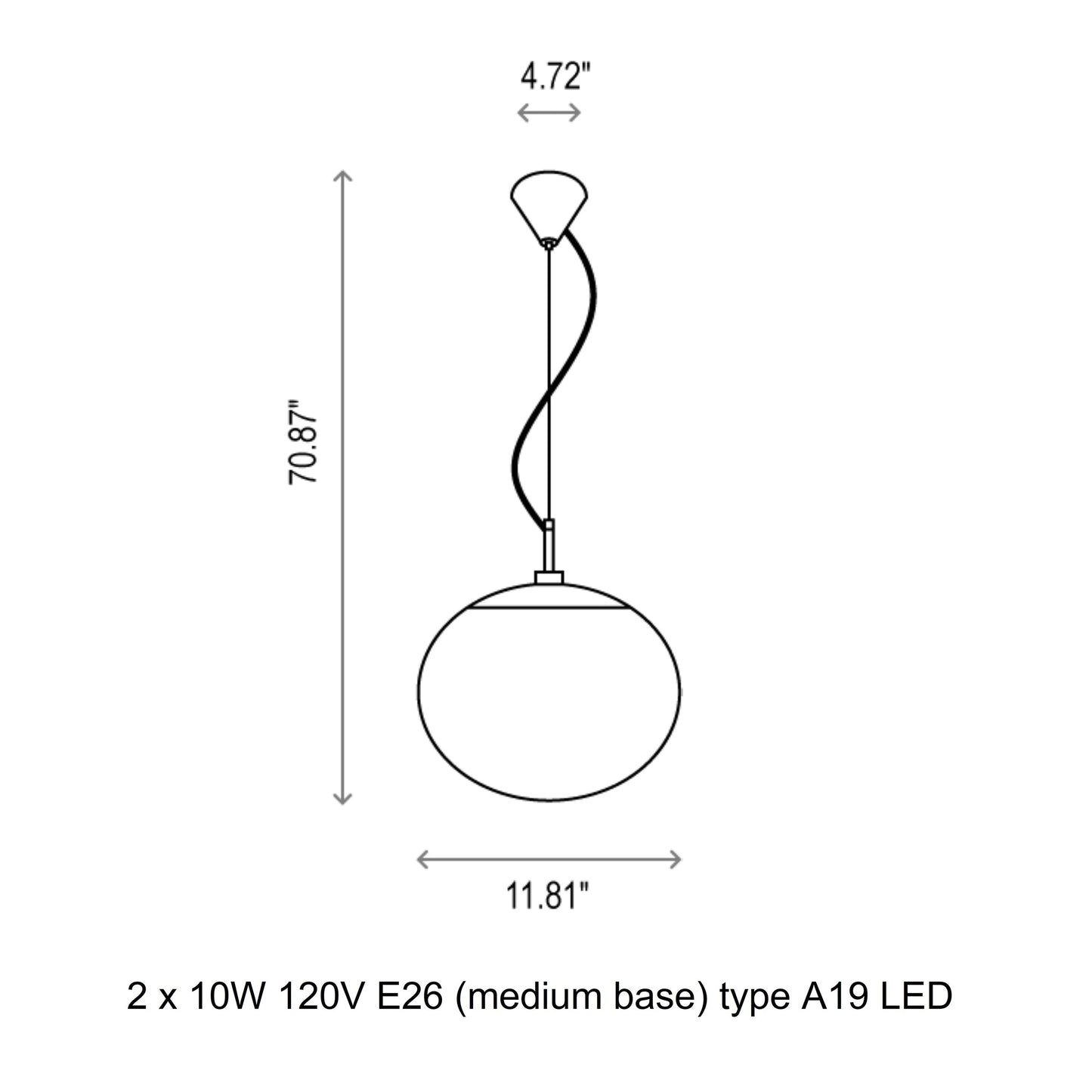 Elipse Outdoor Pendant Light