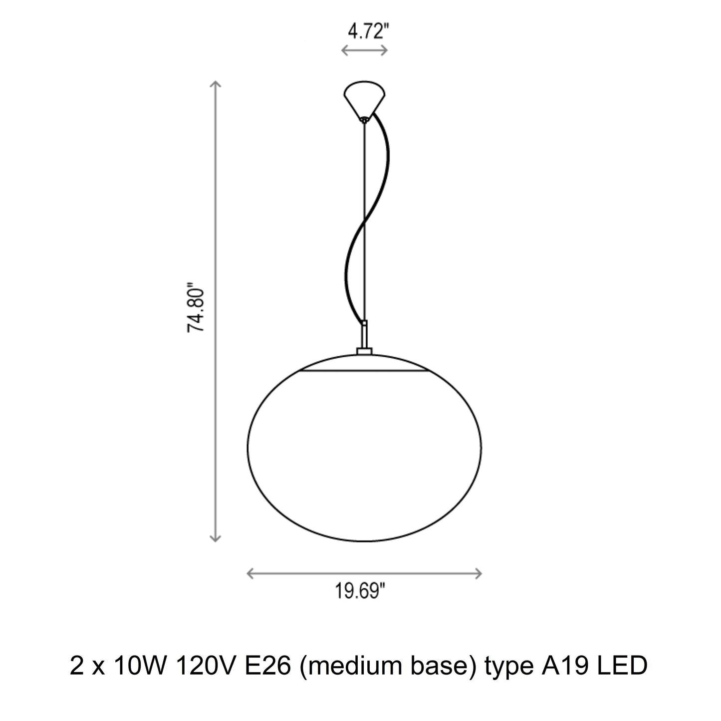 Elipse Outdoor Pendant Light