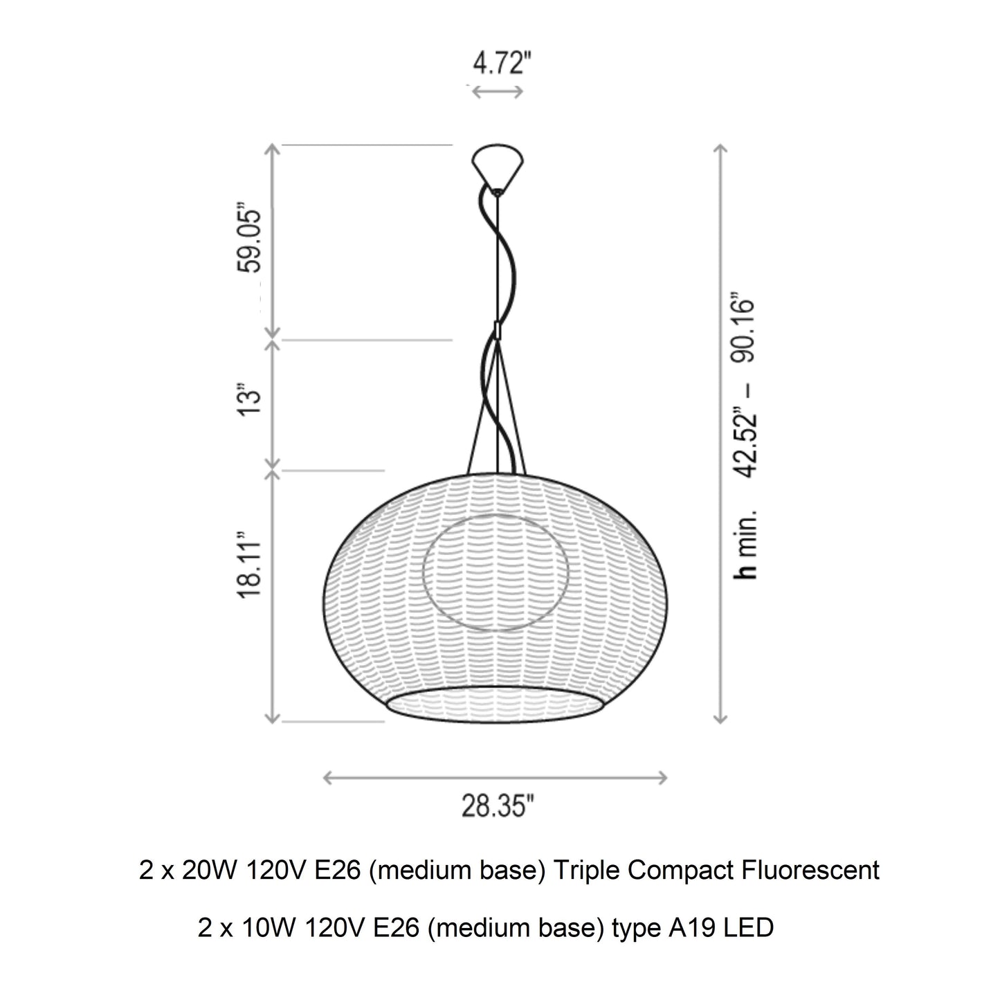 Garota Outdoor Pendant Light