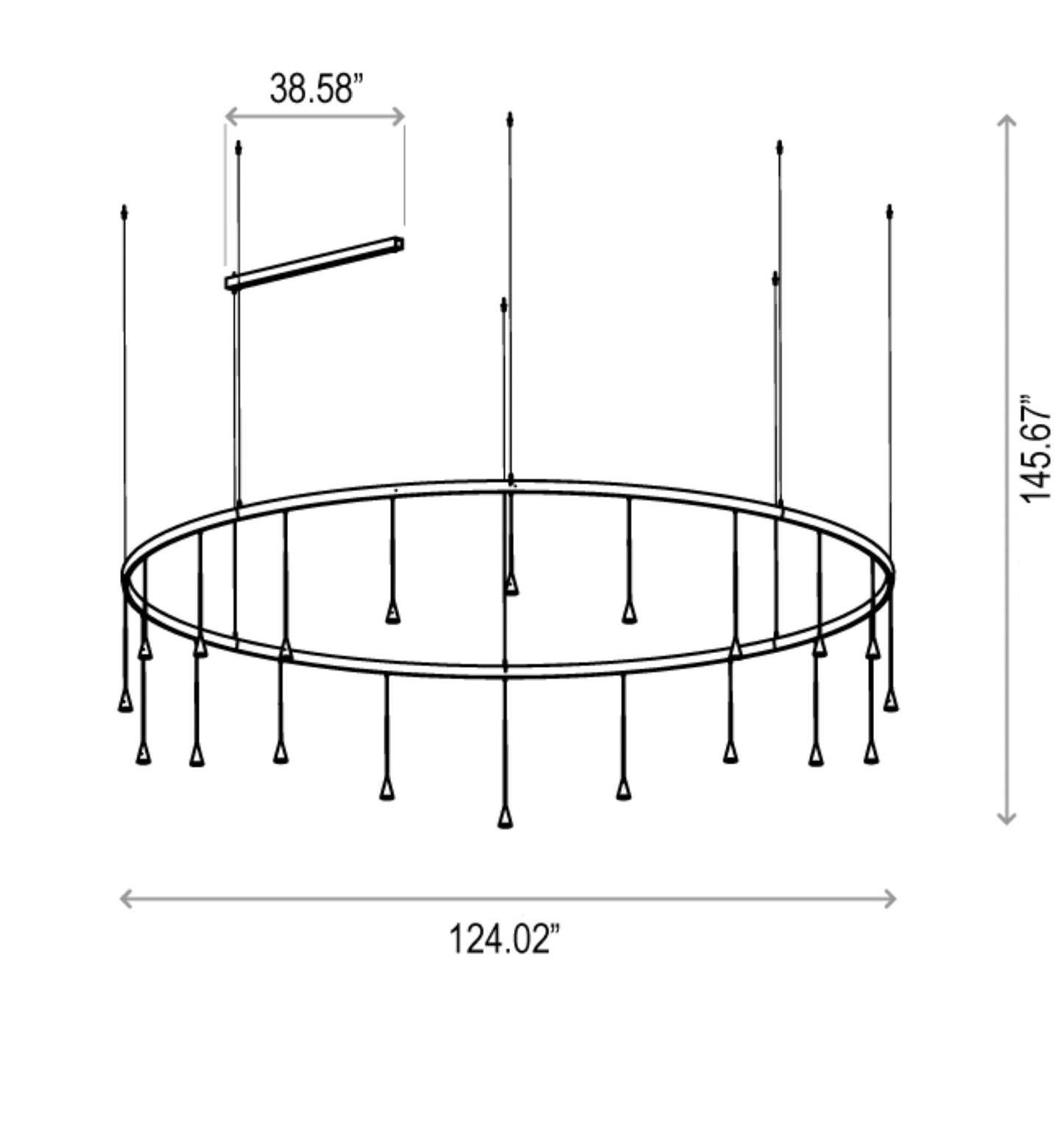 Skybell Circle Multi Light Pendant Light