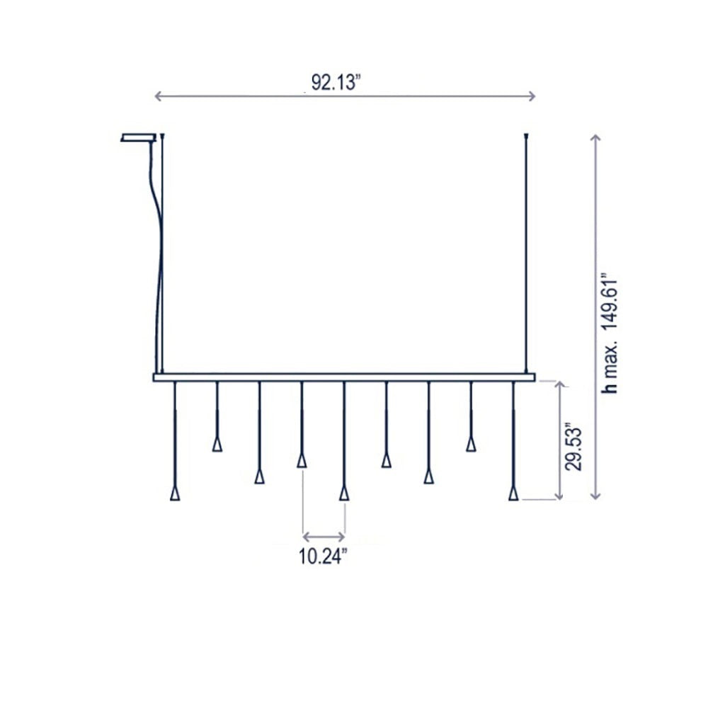 Skybell Linear Adjustable Height Pendant Light