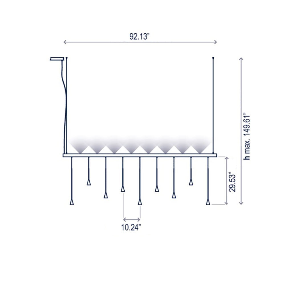 Skybell Linear Adjustable Height Pendant Light