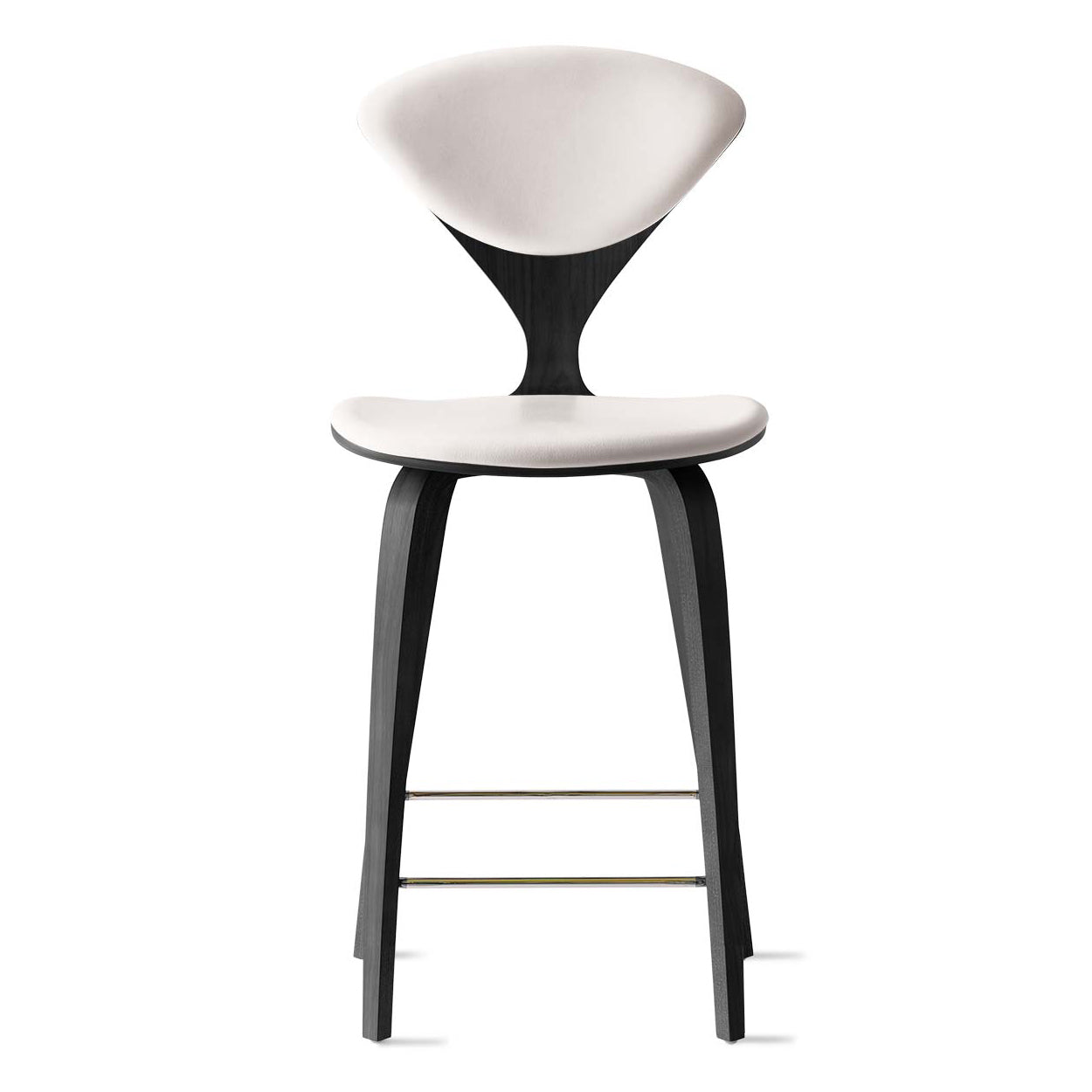 Counter Stool with Wood Base - Upholstered Seat and Back