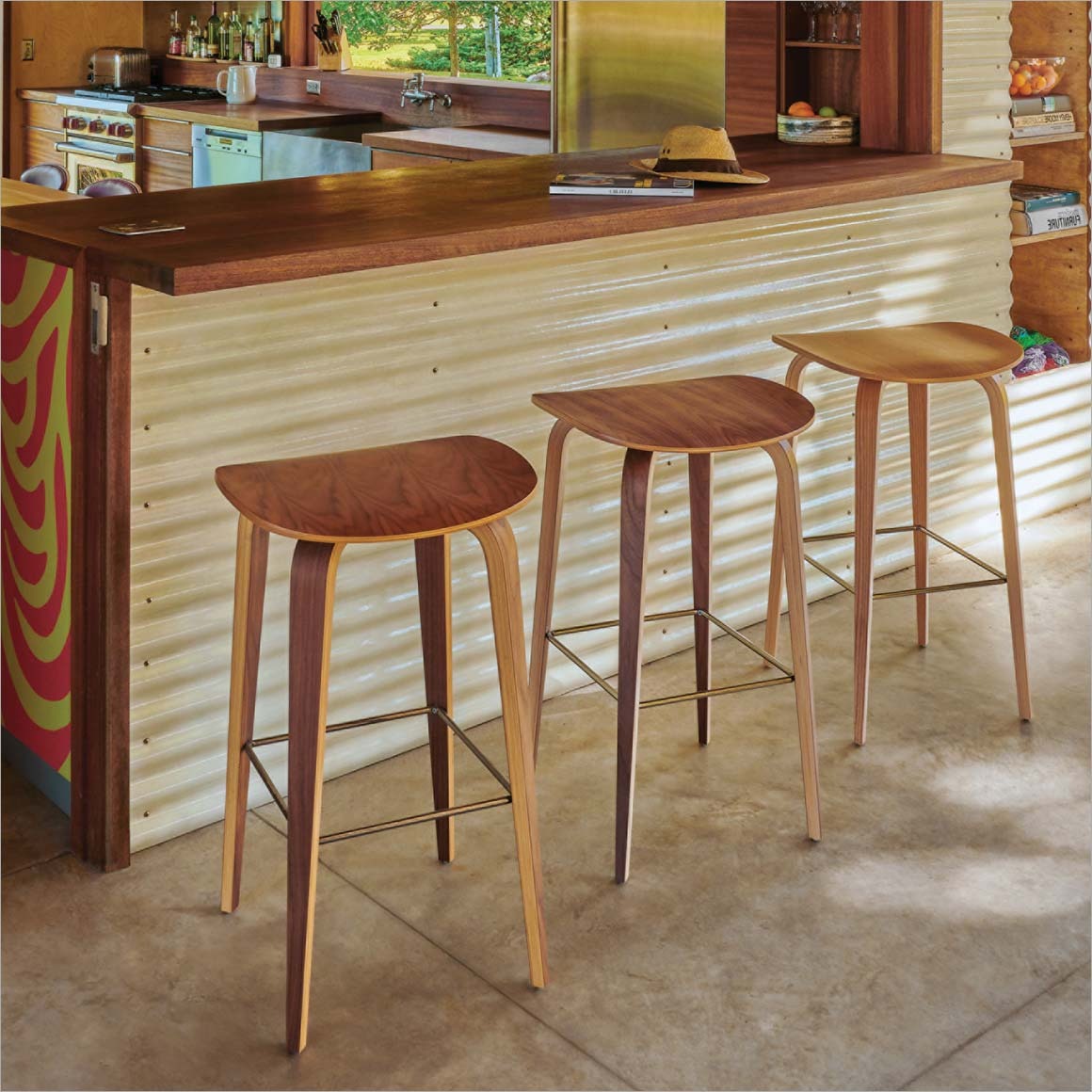 Under Counter Wood Stool