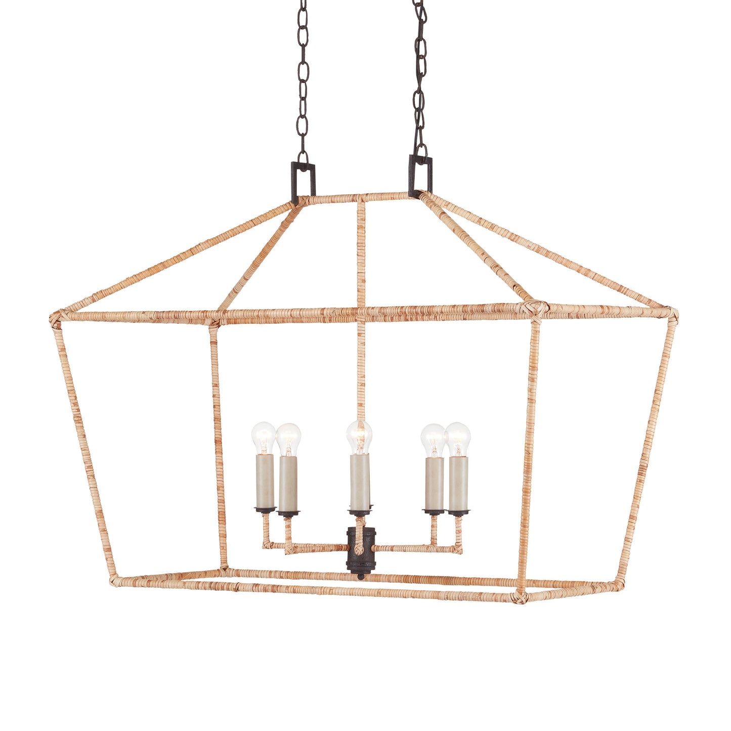 Denison Rattan Rectangular Lantern