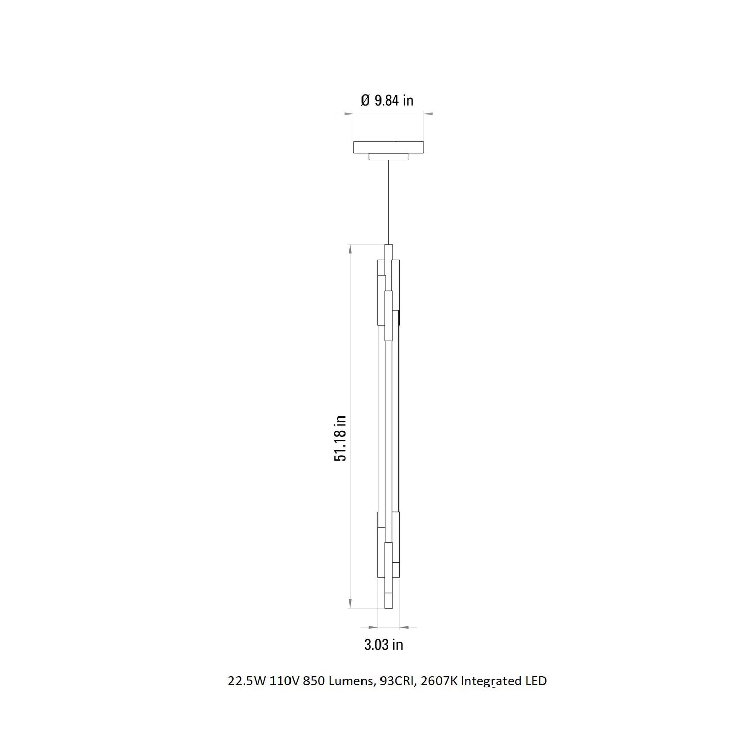 Org Vertical Pendant Light