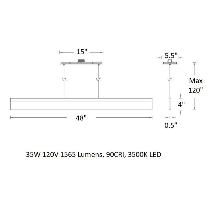 Level LED Linear Chandelier