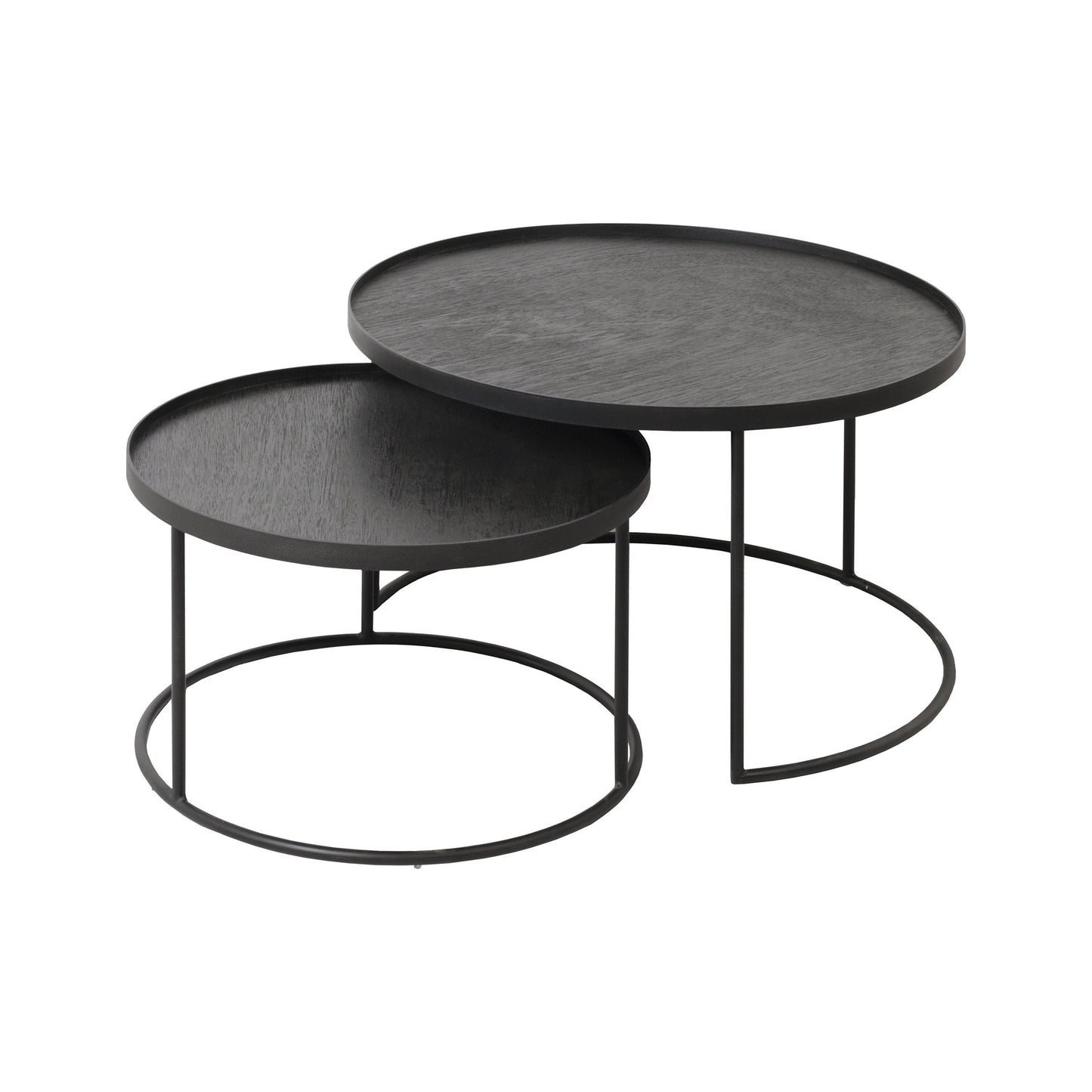 Small Tray Round Coffee Table Set