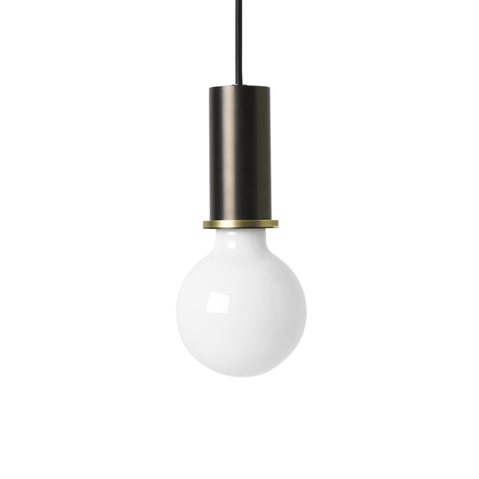 Black Brass / Small: 4 in height Socket Pendant Light OPEN BOX