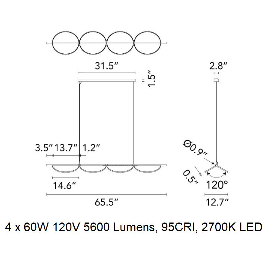 Almendra Linear Pendant Light