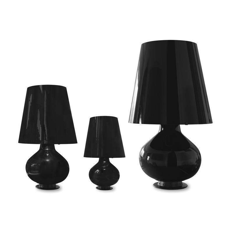 Fontana Total Black Table Lamp