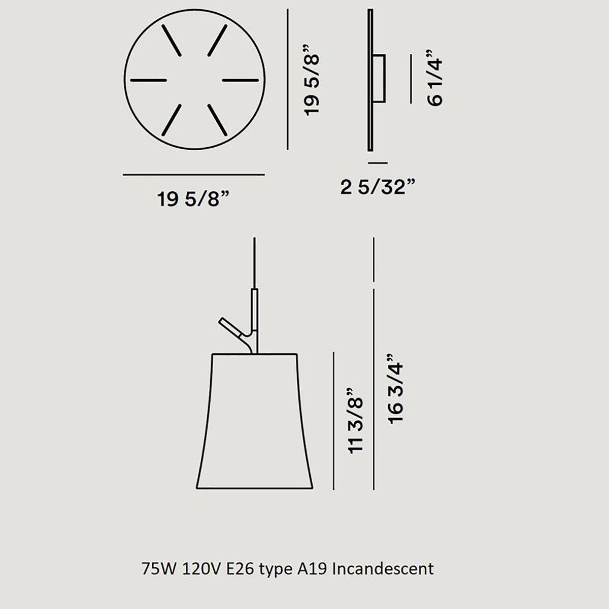 Birdie Round Multi Light Suspension