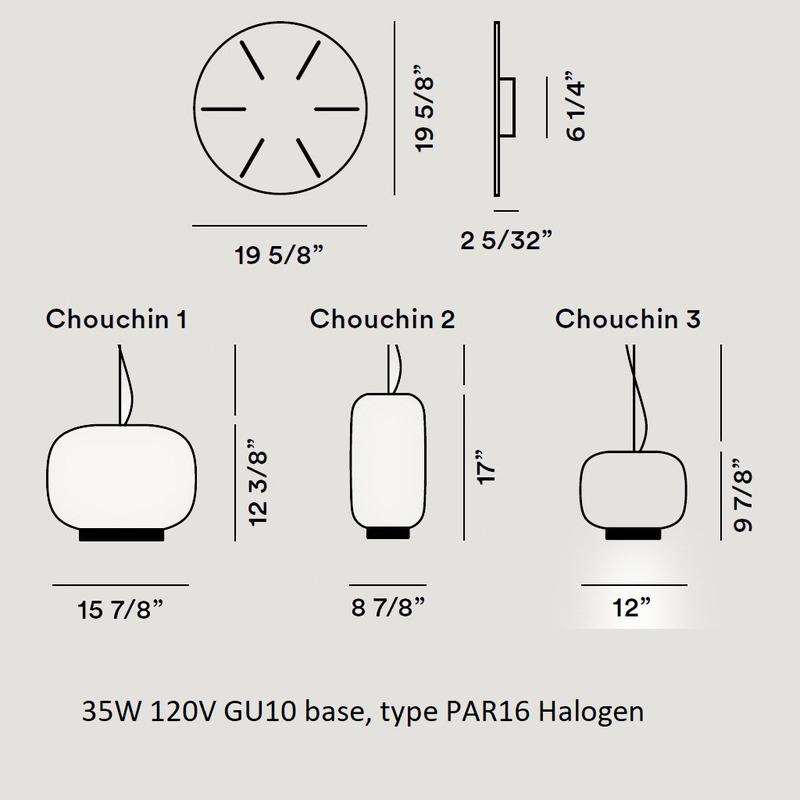 Chouchin Reverse Round Multi Light Suspension