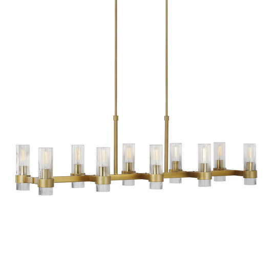 Chapman and Myers Geneva Linear Chandelier