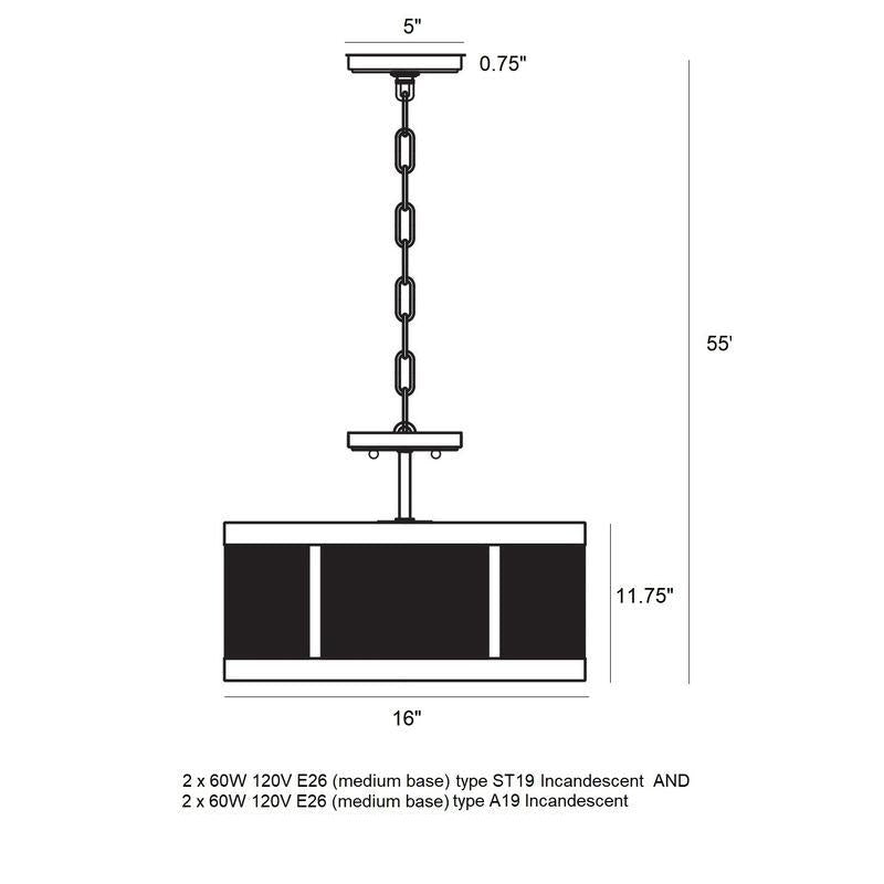 Gereon Semi-Flush Convertible Pendant Light