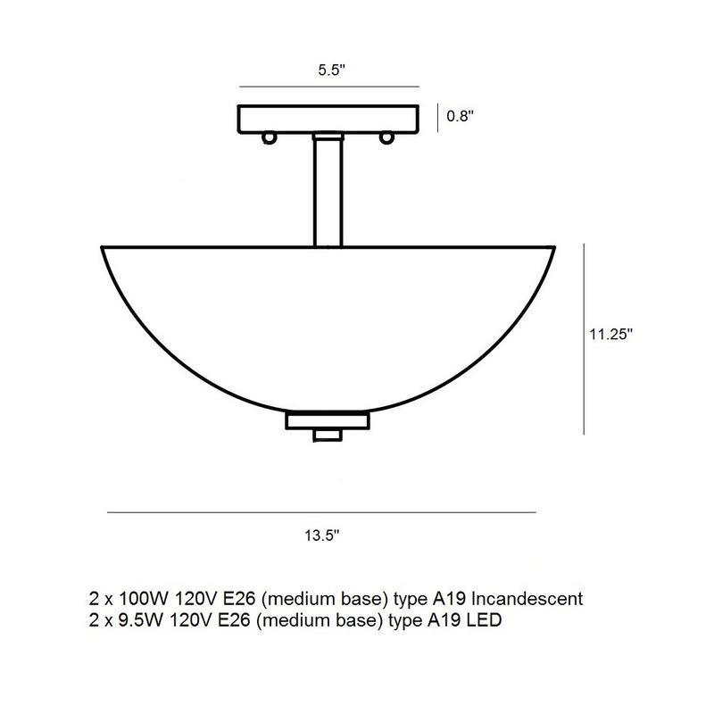 Oslo Semi-Flush Convertible Pendant Light