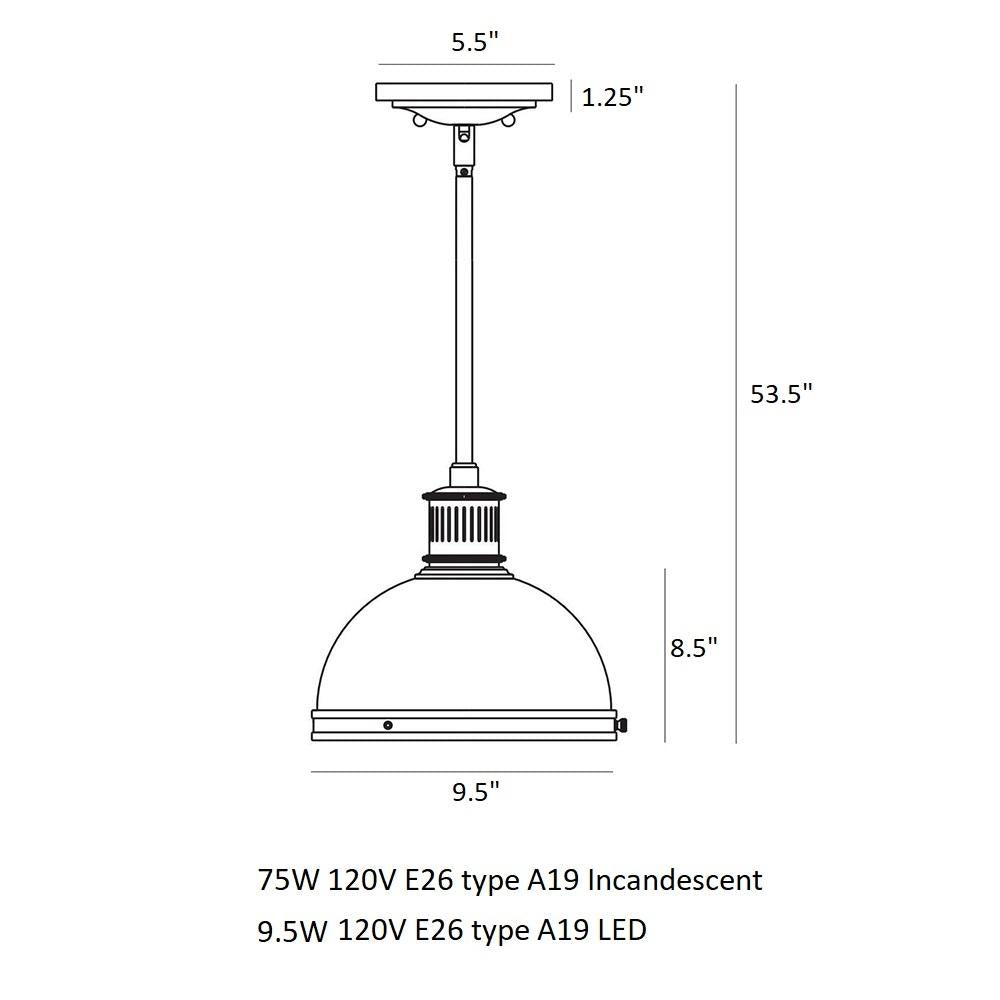 Pratt Street Metal Pendant Light