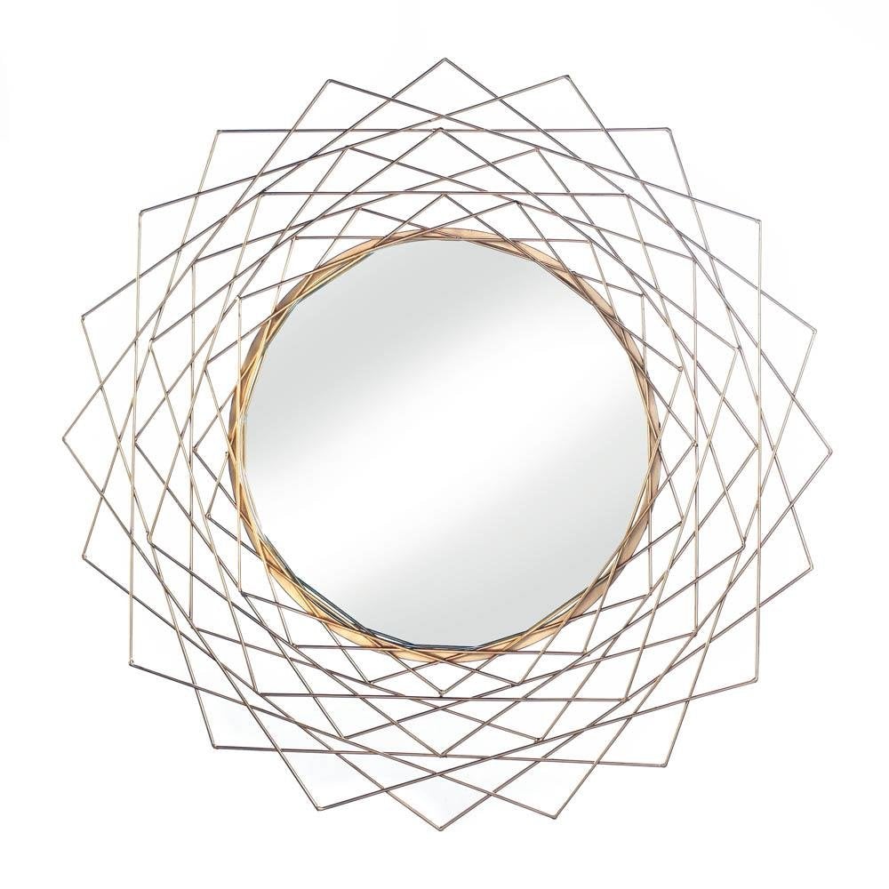 Golden Geometric Wall Mirror - Novus Decor Wall Decor