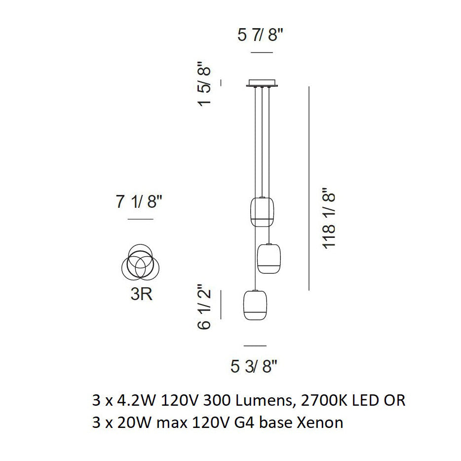 Gong Mini Round Suspension Light