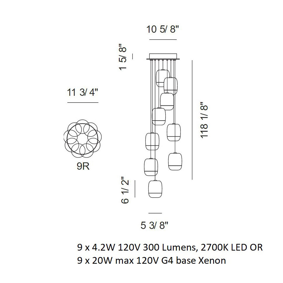 Gong Mini Round Suspension Light