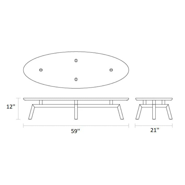 Solana Oval Coffee Table