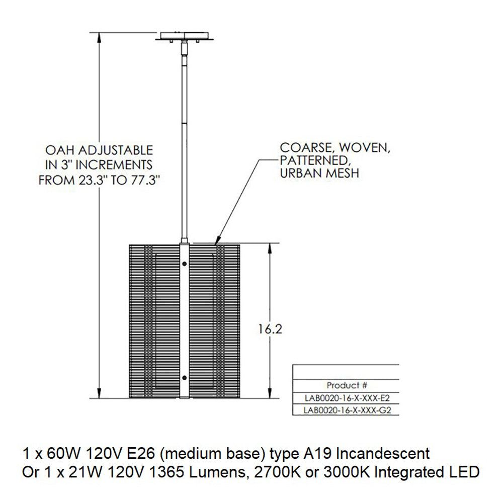 Downtown Mesh Oversized Pendant Light