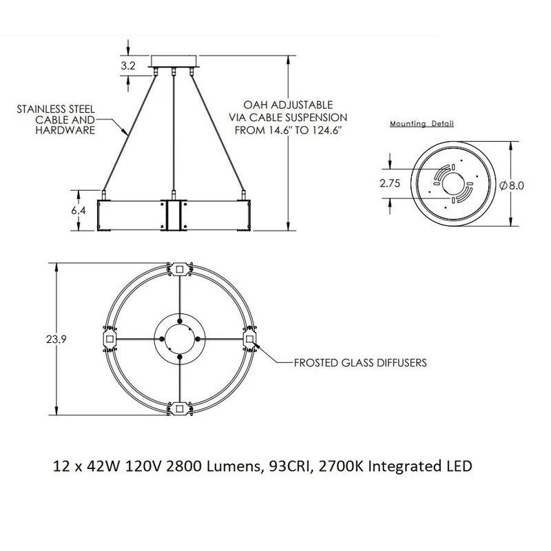 Parallel Ring Chandelier